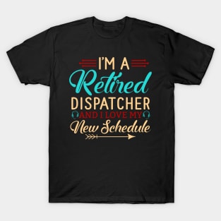 Retired Dispatcher Tshirt Thin Gold Line 911 Police First Responder T-Shirt